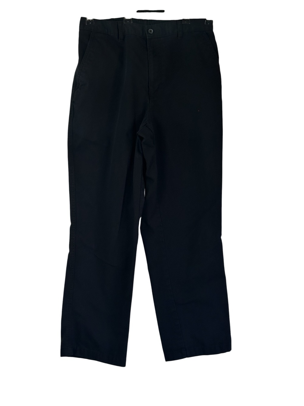 Vintage David Taylor Collection Black Elastic Waist Straight Leg Workwear Pants